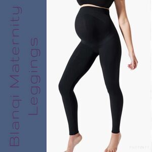 BLANQI Everyday Maternity Belly Support Leggings Black Medium NWT $64 Retail